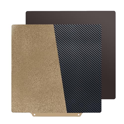 IdeaFormer 310x310mm Double Sided Printing Smooth Carbon Fiber PET + Coated Textured PEI Flexible Sheet Heatbed for Artillery SW-X1/X2, Anet A8 Plus,Ender 3 Max CR10 3D Printer (with Magnetic Base)