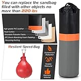 Goplus Punching Bag with Stand for Adults, Free-Standing Heavy Bag Stand with Height Adjustable Speed Bag for Boxing, Sandbag Rack Bracket Station for Home Gym Workout Fitness, Holds up to 220LBS