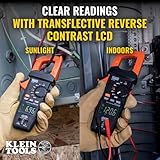 Klein Tools CL810 Pro Digital Clamp Meter with Flashlight and Illuminated Dial, 600A AC/DC Auto-Ranging, True RMS, NCVT, Measures Current, LOZ,Temperature