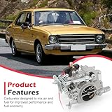 21100-24034 2 Barrel Carburetor for 1974-1981 TOYOTA Corolla 3K 4K,Starlet,Trueno/1986-1988 Suzuki Samurai 2bbl Carb Replaces# 21100-24035, Manual Choke (21100-24034)