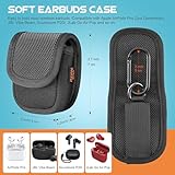 Desing Wish Mini Pouch for Earbuds Case Bag, Flip-Cover Design Mini Backpack Keychain Pouch Small Pouch for Ear Buds with Case Compatible with AirPods Pro 2nd Generation Case - Black