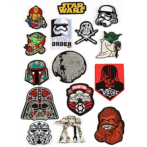 15 Pieces of Embroidered Patch Jackets, Backpacks, and Jeans Suitable for Planets and Wars. Appliquéd Decorative Patches Embroidered On Clothes