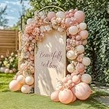 Babenest Gold Arch Backdrop Stand Set of 2, 6FT/7.2FT Metal Arch Wedding Stand, Balloon Arch Frame for Ceremony Birthday Party Bridal Baby Shower Banquet Decoration