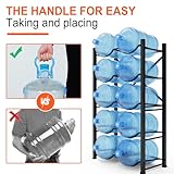 5 Gallon Water Jug Holder, 5 Tiers Double Row Water Bottle Rack, Detachable Heavy Duty 5 gallon water bottle holder, Water Jug Rack for Office, Kitchen, Garages, Restaurant, and Gym