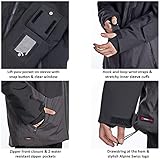 Alpine Swiss Men’s Insulated Snow Bib Overalls Waterproof Winter Ski & Snowboard Pants with enhanced technical features Black Charcoal Small