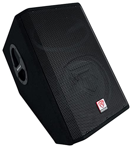 Rockville RSM12A v2 1000W 2-Way Powered Stage Monitor Speaker, 12" Woofer, Clear Audio, Durable Build, Versatile Inputs, for Live Performances