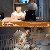 iZELL Desk Lamp, [3 Color Modes & 10 Brightness] LED Reading Light with Clamp, Flexible Gooseneck Book Light for Kids Reading Book in Bed at Night Clip on Table, Headboard, Dorm - 15.8‘’ Black