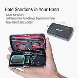 ALLOSUN Digital Multimeter Pocket Size DC AC Voltage Current Tester NCV Ohm Capacitance Frequency Diode and Continuity Test Auto Range (EM3085A (Upgraded))