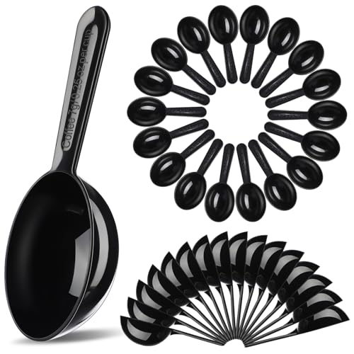Reallnaive 100 Pcs Plastic Coffee Measuring Spoons - 7 g/ 15 ml Black Coffee Scoop Short Handle Powder & Table Spoon for Tea, Sugar, Cereal, Milk Powder, Spices