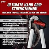 GD IRON GRIP 80.L Grip Strength Trainer Adjustable Hand Gripper Strengthener(55 to 176 lb) Hand Grip Exerciser Wrist Strengtheners for Golf Training Equipment Forearm Gripper