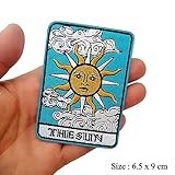 CHBROS Sun and Moon Patches, Funny Embroidered Patches, Sew on or Iron on Patches Applique for Clothes, Jackets, T-Shirt, Backpacks…