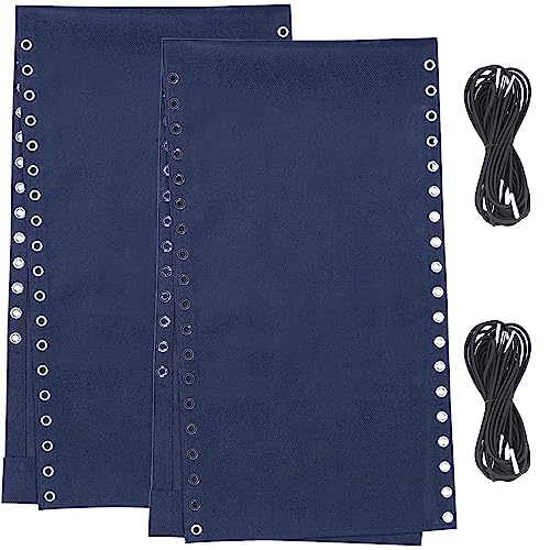 Ostlttyn Zero Gravity Chair Replacement Fabric Set of 2, 17'' with Cord, Kit for Patio Sling Outdoor Lawn Chair, Blue 2 Pack