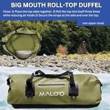 Malo'o Waterproof Dry Bag Duffel 40L/60L/100L, Roll Top Duffel Keeps Gear Dry for Kayaking, Rafting, Boating, Swimming, Camping, Hiking, Beach, Fishing - Internal & External Pockets and Molle Loops