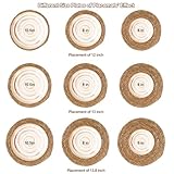 Round Woven Placemats - Boho Rattan Placemats Natural Water Hyacinth Placemats, Farmhouse Weave Place Mats, Rustic Braided Wicker Table Mats for Dining Table,Home,Wedding (12 inch Set of 10)