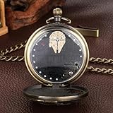 FUNGORGT Bronze Pocket Watch Chain with Vintage Pocket Watches for Men *Sky City* Musical Pocket Watch Fathers Day/Birthday/Christmas Gifts