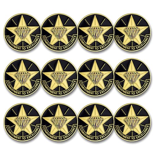 SHOP AWARDS AND GIFTS Star Performer Lapel Pins for Students, Appreciation, Reward, School, Employee Recognition, Bulk Pack of 12, Poly Bagged, 3/4 Inch