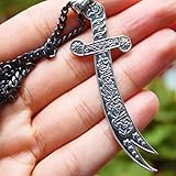 925 Sterling Silver Zulfiqar Sword Pendant - Islamic Jewelry for Men and Women