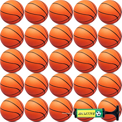 Oleitodh 40Pcs Mini Basketball Set, 6" Inch Small Basketballs with Pump for Over The Door Hoop Games, PVC Indoor Outdoor Play, Pool Beach Basketball, Party Favors, Adults Kids