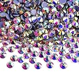 Blinginbox 14400pcs Clear SS6-SS20 4 Sizes Large Quantity Wholesale Hotfix Rhinestone Crystal Glass Strass for Garment (Crystal AB, SS10)