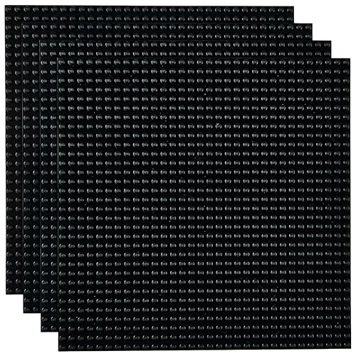 Strictly Briks Compatible with Lego 4 Pack Classic Baseplates 10x10 - Black Stackable Baseplates Building Plates with 32 x 32 Studs, Mats, Bases, Boards, Sheets - Compatible with All Major Brands