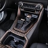 ERIDANUS Auto Accessories Fit for RAV4 2024 2023 2022 2021 2020 2019 Interior Gear Shift Box Panel Frame Overlay Cover Trim (Peach Wood Style) ABS 1 PC