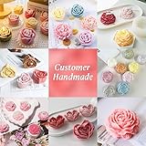 MGLIFEUL 8Pcs Rose Flower Tulip Peony Heart Candle Soap Wax Mold Valentine Day Silicone for Small Butter Candles Chocolate Making Molds Silicones Shapes Moldes De Rosas Silicona para Velas