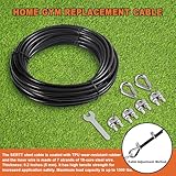 SERTT Replacement Cable for Pulley Cable Machine, Pulley Cable for DIY Home Gym, Wire Rope Length 32.8/65.6/98.4 Ft for Weight Lift Pulley System, Gym Steel Cable, Thick 5mm, TPU Coated