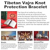 ioieia Authentic Blessed Tibetan monks Handmade Dorje Knot protection bracelet for women and men with a talisman.red bracelet-Red string bracelet-mens bracelet rope-gifts for women and men