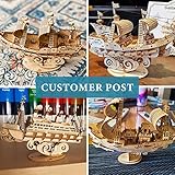 RoWood 3D Wooden Puzzle for Adults, Vintage Wooden Watercraft Model Kit to Build, Best Gift Ideas - Sailling Ship