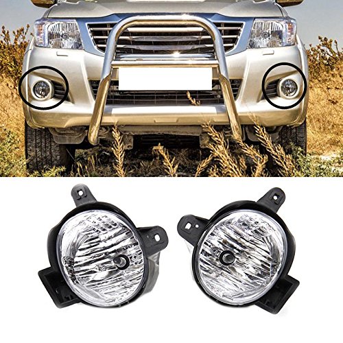 Auto-Tech Fog Lamp Replacement for Toyota HILUX VIGO 2011-2014 Front fog lamp assembly kit (one Pair)