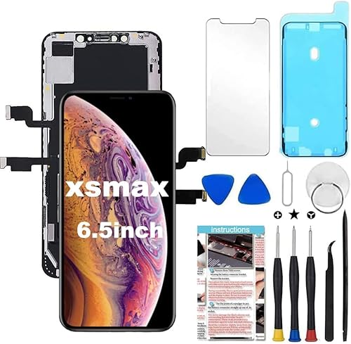 Fixerman for iPhone Xs Max Screen Replacement 6.5 inch, 3D Touch LCD Screen Display Digitizer Assembly with Complete Repair Tools,(Model A1921, A2101, A2102, A2103, A2104)
