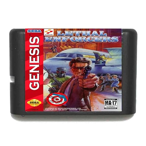 Lethal Enforcers 16 Bit MD Game Card For Sega Megadrive Genesis Video Game Console Cartridge