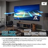 Akia Screens 125 inch Edge Free Fixed Frame Projector Screen 125" Diagonal 16:9 8K 4K Ultra HD 3D Ready CINEWHITE UHD-B Black Projection Screen for Indoor Movie Video Home Theater AK-NB125H