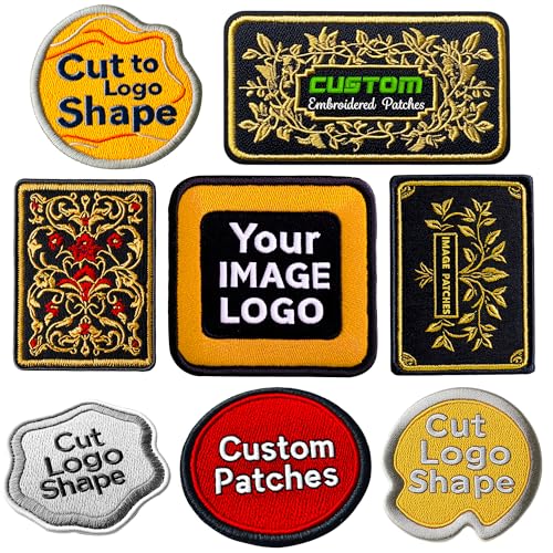 Custom Embroidered Logo Patch – Personalized Iron-On, Sew-On, Hook & Loop Patches for Clothing, Hats, Backpacks, Jackets, Uniforms & More – Custom Image Patch, Gift for Birthday & Christmas
