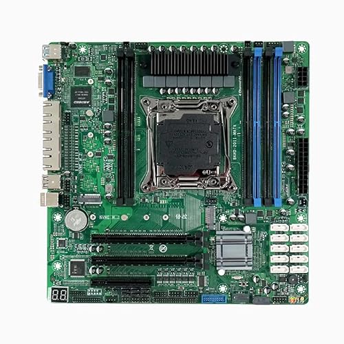 HKUXZR X99 NAS Motherboard Slot 10xSATA 2*M.2_ NVME PCIE X16 ×2 LGA2011-3 for NAS Router Sever 4x2.5GbE I226 DDR4 RAM Memory VGA Support Turbo PCIE 24 * 24cm