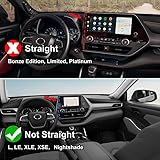 for Toyota Highlander 2025 2024 2023 2022 2021 2020 Central Control Dashboard Wind Outlet Trims, Sporty Carbon Fiber Grain Interior Screen Frame Trims for Highlander L LE XLE XSE Nightshade