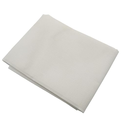 MOBUKJUU 1.5M Width Waterproof Teslin Mesh Fabric DIY Office Beach Lounge Chair Placemat Mesh PVC Beach Chair Fabric Outdoor (White, 2X1.5M)