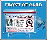 Service Dog ID Card (Custom Printed) Holographic Identification - Free Zip-Lock Pouch Included