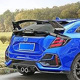 NINTE Spoiler for 2016-2021 Honda Civic 5Dr Hatchback, ABS Painted Gloss Black Type-R Style Rear Trunk Splitter Wing