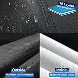 Holthly 10 Layers Truck Cover Waterproof All Weather. Pickup Truck Cover Rain UV Protection. Length: Up to 210 inches, Universal Fit Most Regular Cab Short Box Ford F100 Chevy C10 S10 Ram 150 250.