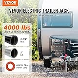 VEVOR Electric Trailer Jack, Power Tongue Jack Weight Capacity 4000lbs, 9.84"-33.85" Electric Tongue Jack with Waterproof Cover for Lifting RV Trailer, Horse Trailer, Utility Trailer