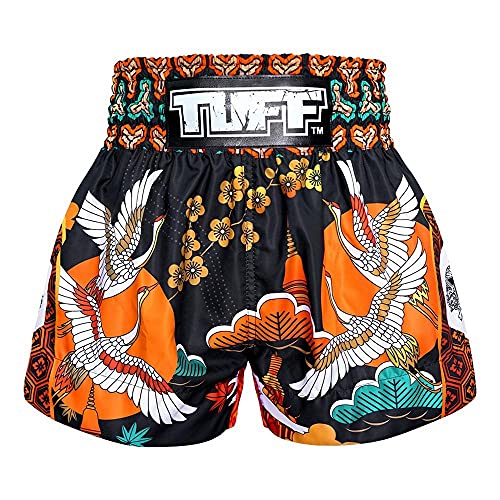 Tuff Sport Muay Thai Shorts Boxing Shorts Traditional Styles MMA Workout Kickboxing (M, TUF-MS652-ORG)