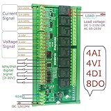 RS485,RS485 Modbus RTU Relay Module,8DO 4DI 8AI RS485 Modbus RTU Multifunction Relay Module PLC IO Expanding Board 4-20MA 0-10V Analog Current Voltage Collector (24V with DIN Box)