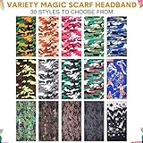 Tarpop 30 Pcs Neck Gaiters Scarf Elastic Wrap Headband Sweat Absorbing Bandana for Women Men Sports Yoga Running(Vibrant Style)