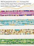 Sureio 8 Pieces 50 Inch Handmade Waist Beads African Belly Beads Chain Plus Size Belly Body Beads for Women Colorful Waist Jewelry Accessories