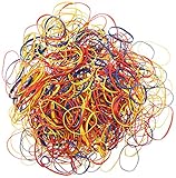 Amazon Basics Assorted Size and Color Rubber Bands, 0.5 lb.