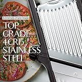 Mandoline Food Slicer, Adjustable Stainless Steel with Waffle Fry Cutter Crinkle Cut Potato Chip Vegetable Onion