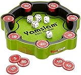 Yamslam Dice Game | Fast-Playing Strategy Party Board Game for Kids Adults Families | Felt Lined Interior Poker Chips | 1 to 4 Players | Ages 8+ | by Blue Orange Games