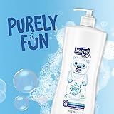 Suave Kids 3-in-1 Shampoo Conditioner Body Wash Purely Fun Makes Bath Time Quick and Easy, Paraben Free and Dermatologist Tested Kids Shampoo 3 in 1 Formula 28 Fl Oz (Pack of 4)