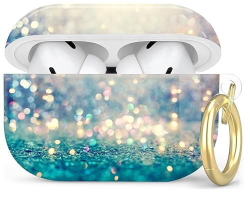 Compatible with AirPod Pro 2nd/1st Generation Case Cover with Key Chain,Full Protective Shockproof Wireless Headphone Case for Airpod Pro 2023/2022/2019(Beautiful Shiny Light)